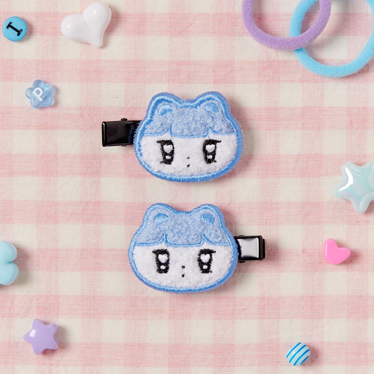 카카오프렌즈(KAKAO FRIENDS) 골골즈 부클 집게핀 2P_박밤이