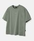 헤비 피그먼트 디테일 오버핏 반팔 티셔츠 (더치카키)