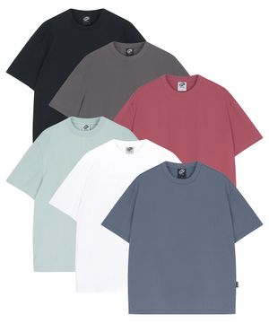 [2PACK] 에센셜 쿨코튼 오버핏 반팔 티셔츠_6 COL