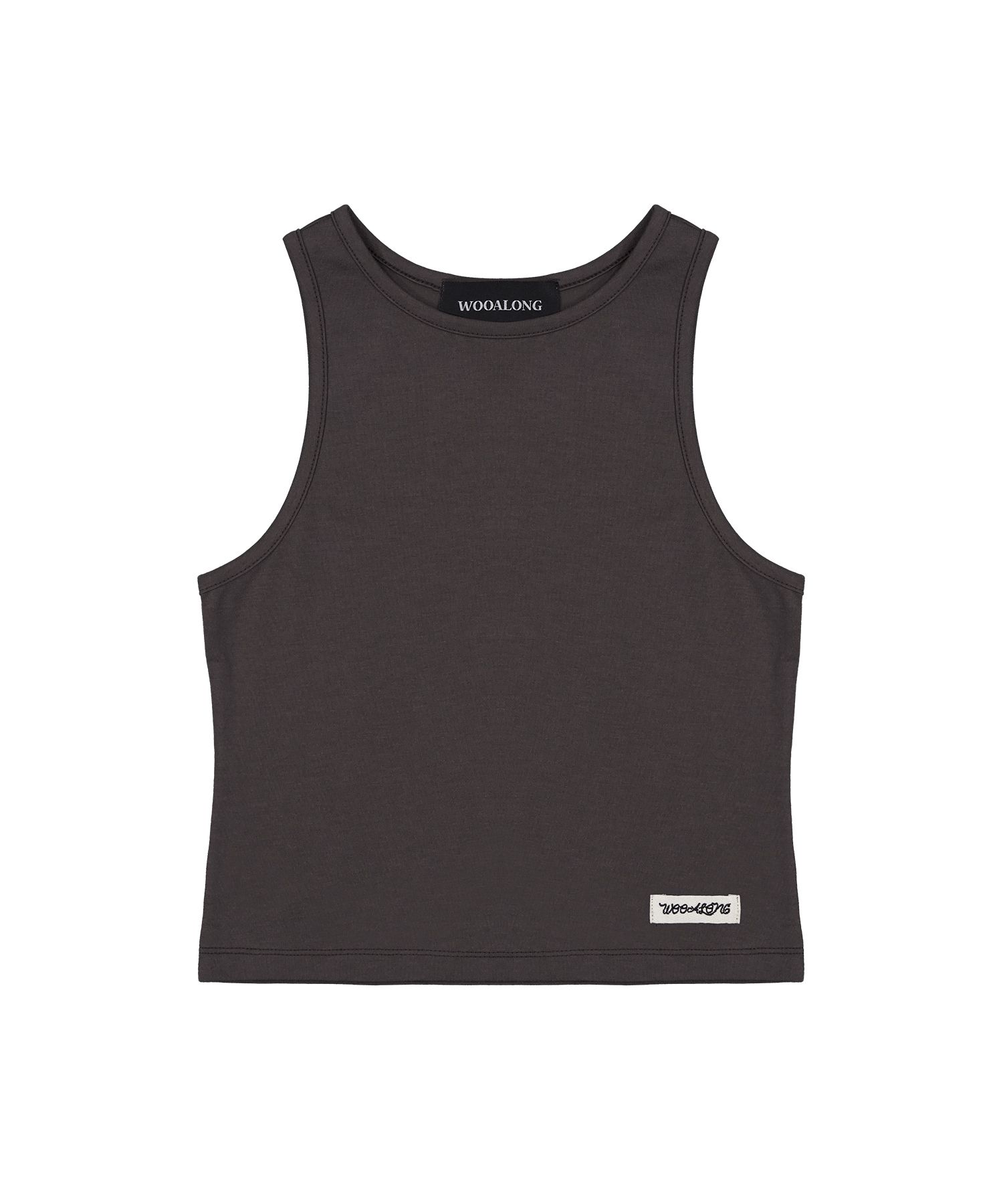 [WOOALONG]25SS★Skin Soft Halter Tank Top MUSINSA | WOOALONG Skin Soft Halter Tank Top - TAN BROWN