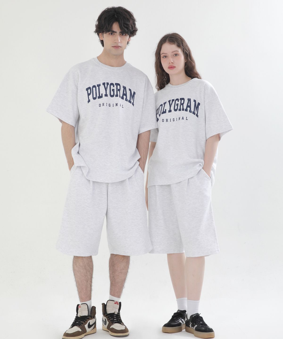 폴리그램(POLYGRAM) PGM 오리지널 특양면 오버핏 상하의 세트