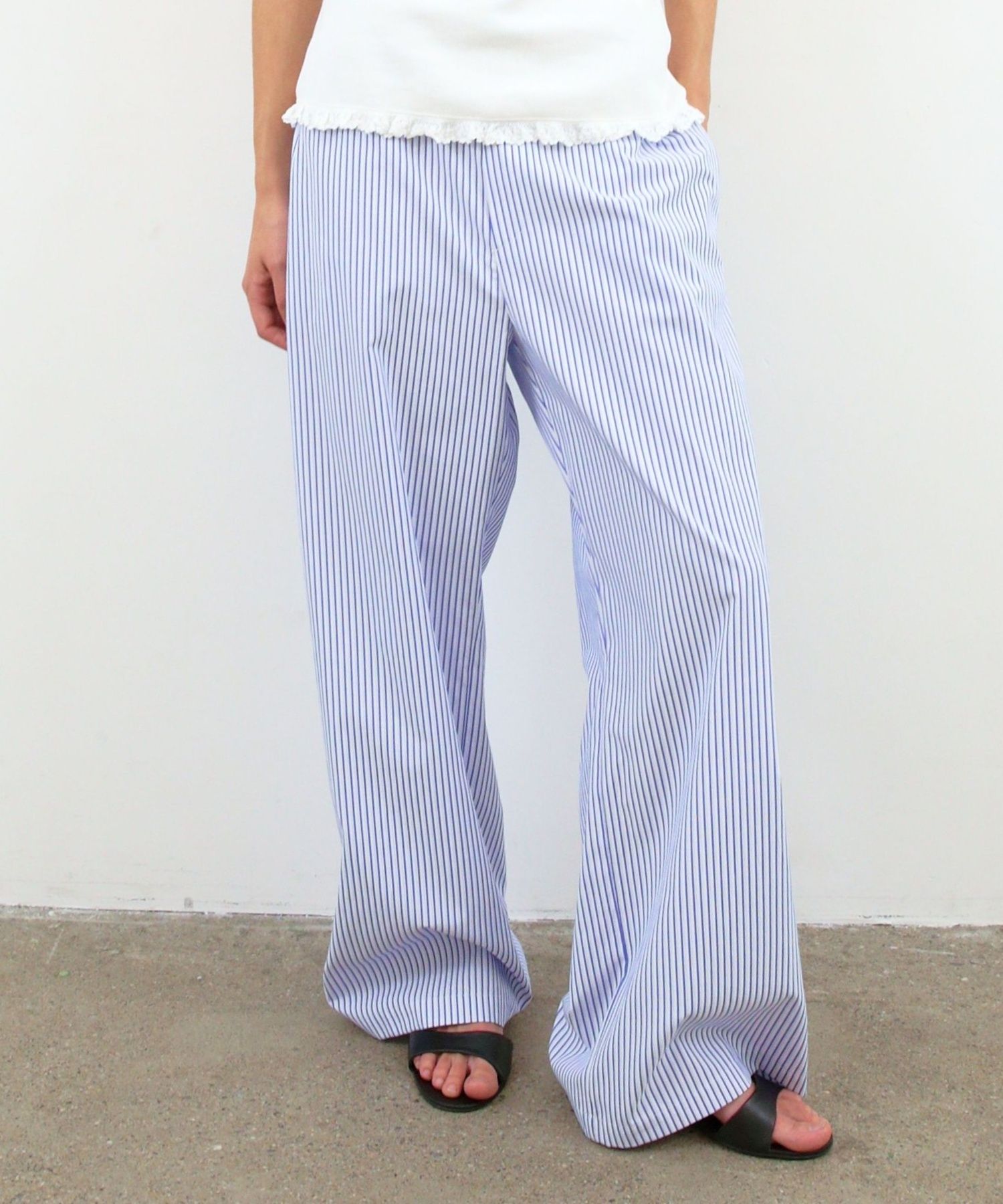MUSINSA | MUARMUS Lull Stripe Pants [Blue]