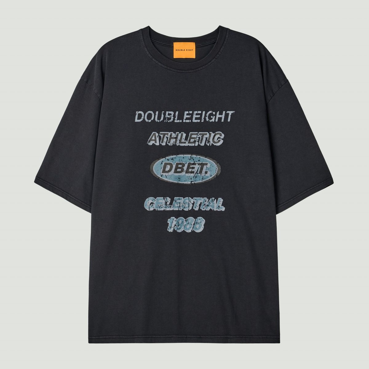 더블에잇(DOUBLE EIGHT) DBET 피그먼트 반팔 OVER FIT (블랙 네이비)