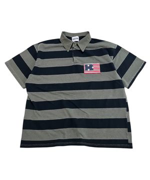 Stars & Stripes Pigment Rugby Shirt ((khaki*navy))