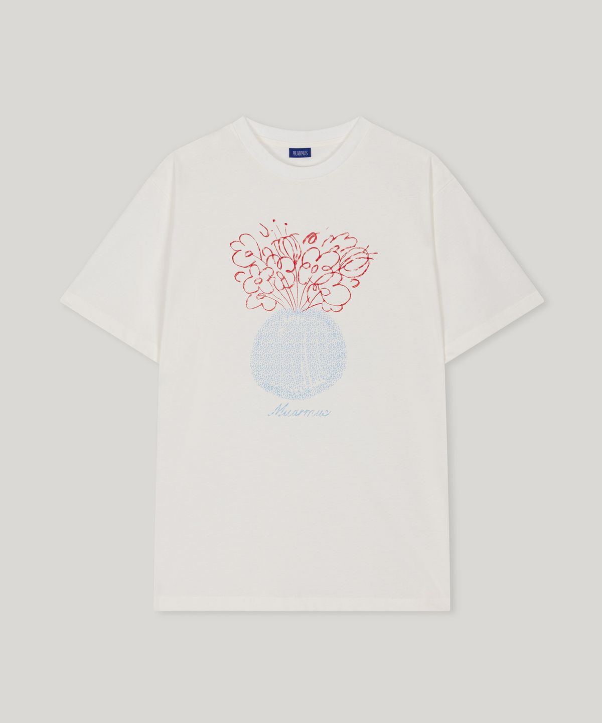 무아르무스(MUARMUS) Blossom Drawing T-shirt [Ivory]