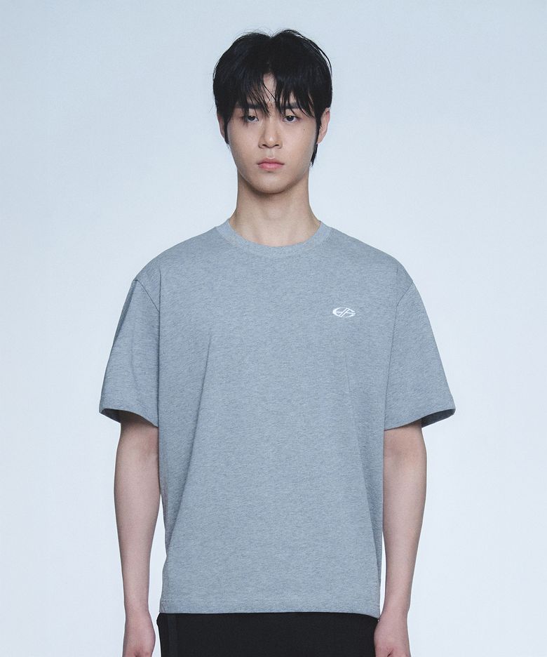 SYMBOL SIDE POCKET T-SHIRT-[GRAY]
