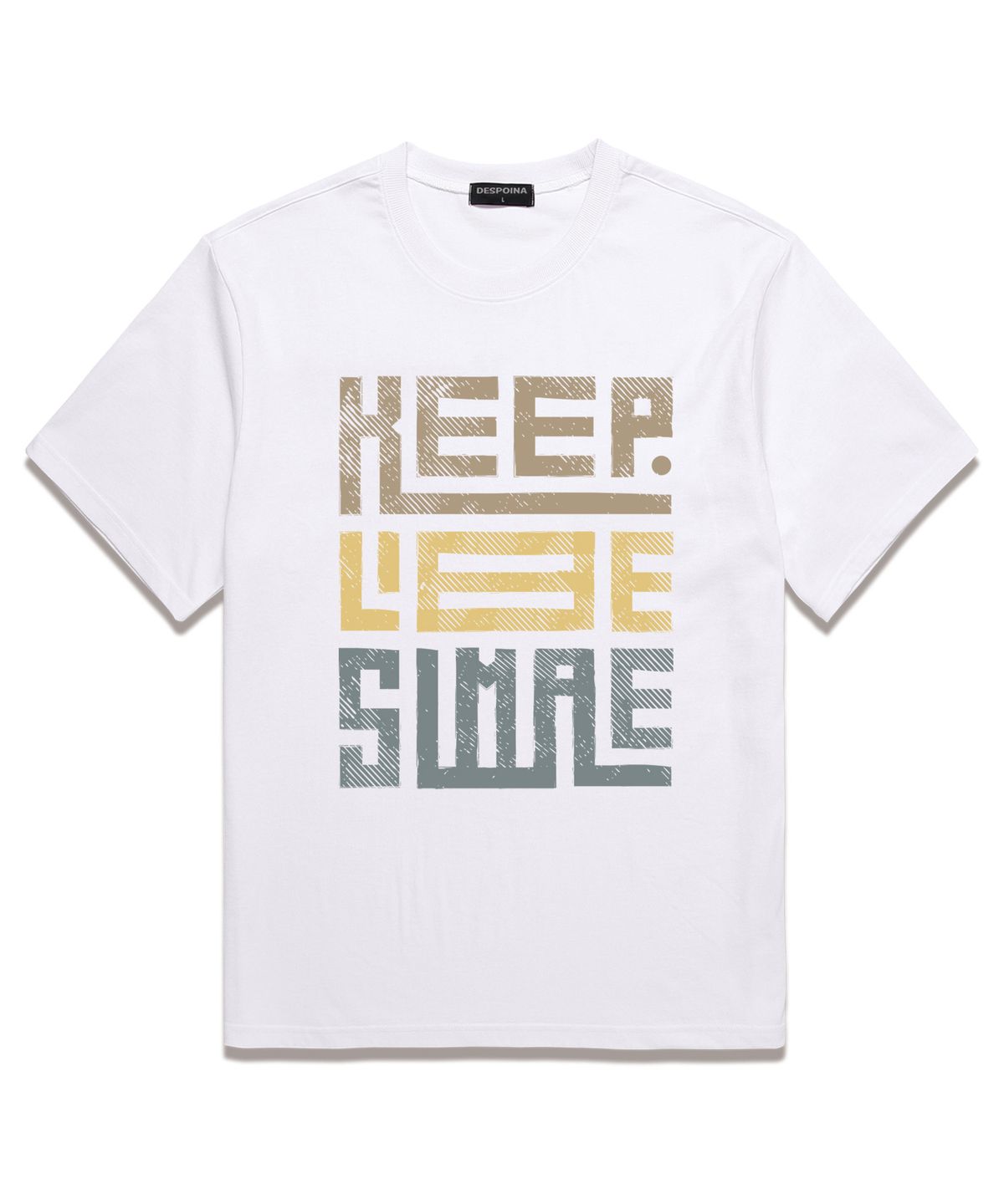 위씨(WISSY) KEEP LIFE SIMPLE 오버핏 반팔 티셔츠 (WS027) 화이트