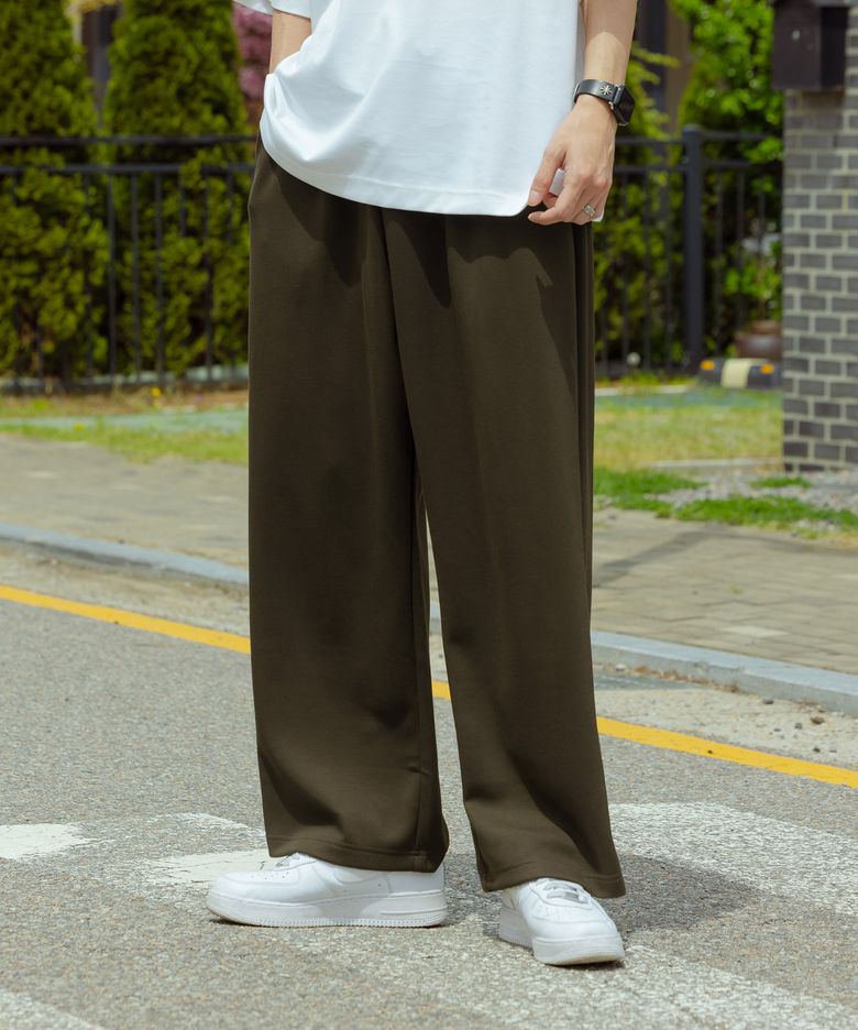 치이즈 오버핏 쿨링 링클프리 팬츠 카키