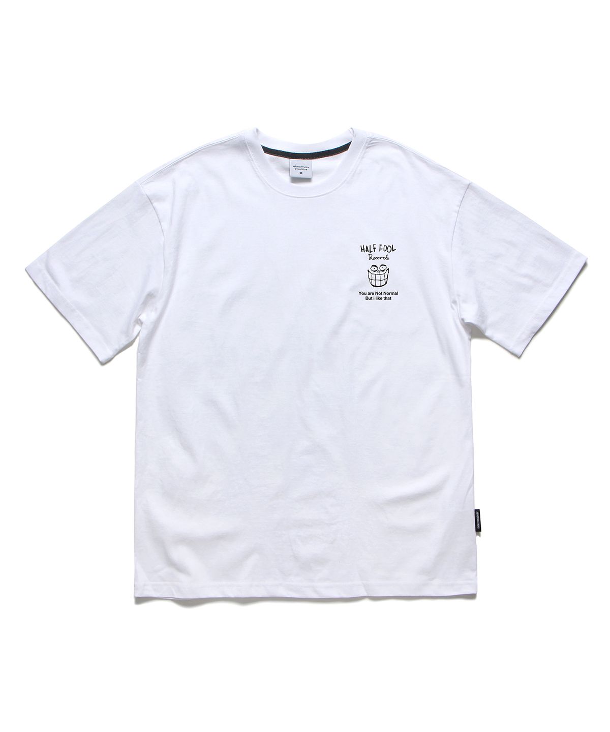 앱놀머씽(ABNORMALTHING) 레코즈 오버핏 티셔츠 화이트 (RECORDS T-SHIRT WHITE)