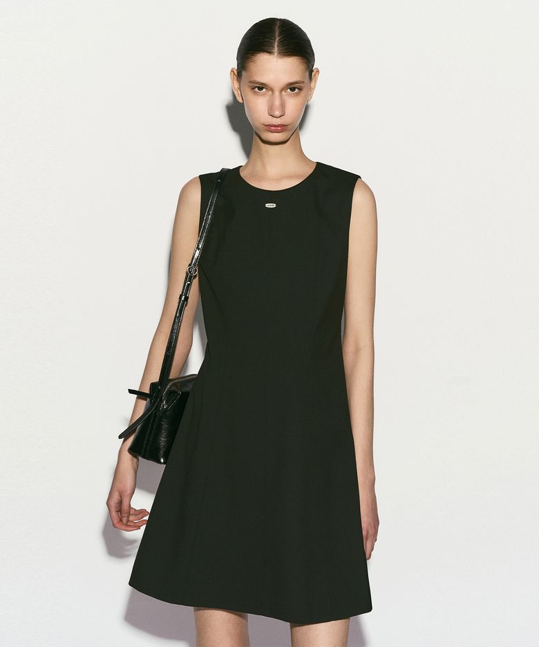 LOGO PLAQUE SLEEVELESS MINI DRESS