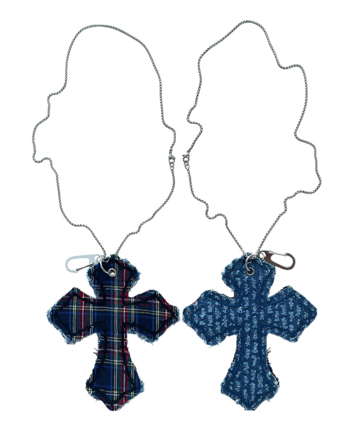 스케이터락(SK8ER ROCK) Cross Patchwork Keyring Necklace