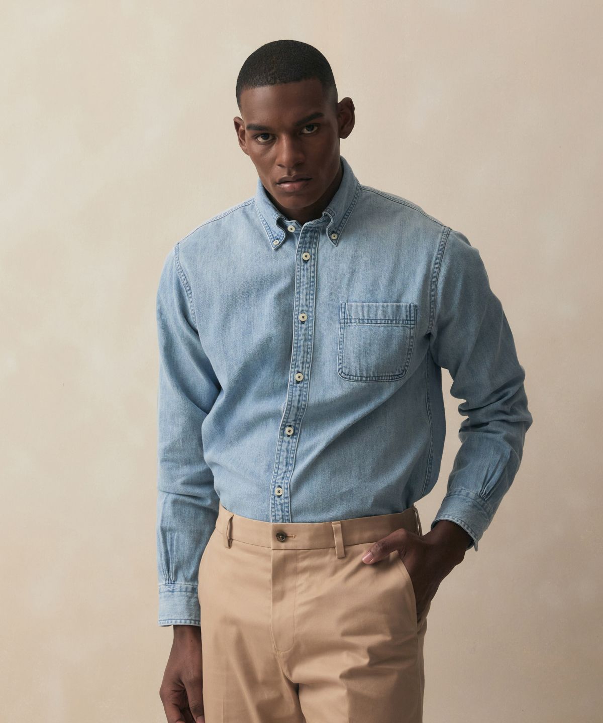 브룩스 브라더스(BROOKS BROTHERS) 아카이브 데님 스포츠셔츠 (인디고) (BBTHMM3869OFS)