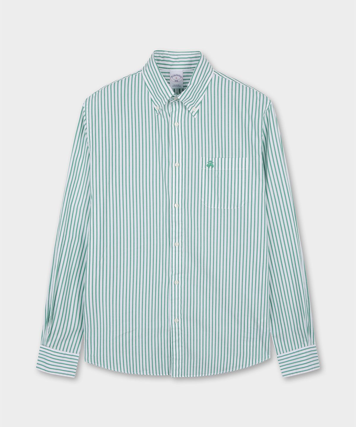 브룩스 브라더스(BROOKS BROTHERS) 프라이데이 포플린 스트라이프 셔츠 (그린) (BBTHMF6452IFS)