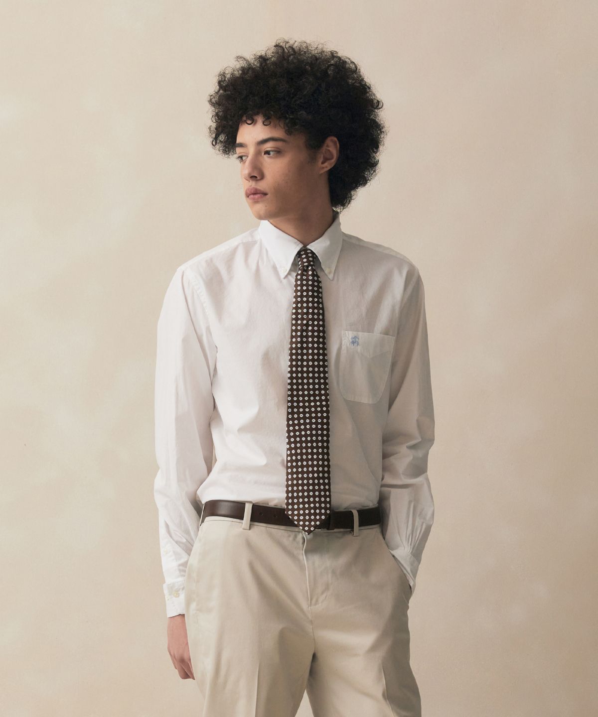 브룩스 브라더스(BROOKS BROTHERS) 프라이데이 엔드온엔드 스포츠셔츠 (화이트) (BBTHMF6443AFS)
