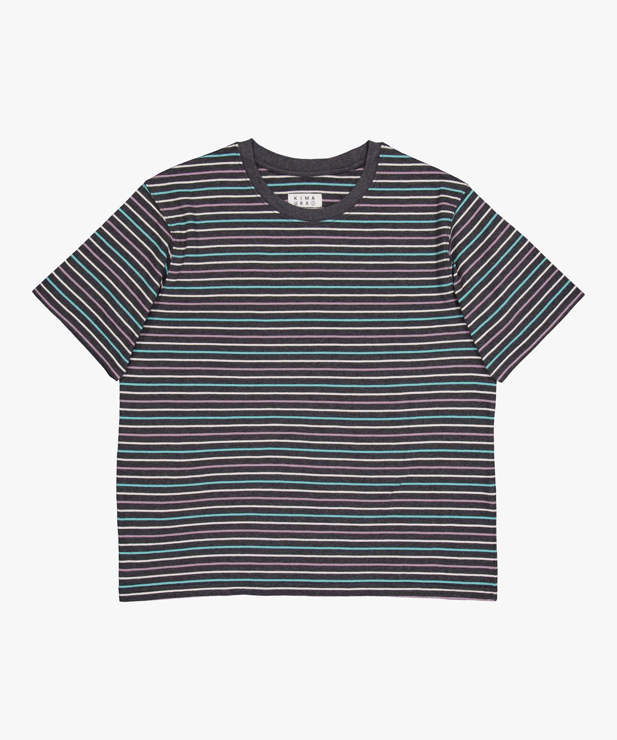 키마우라(KIMAURA) Striped S/S Tee (Grey)