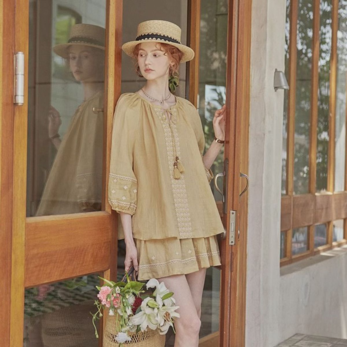 프라우드 마리(PROUD MARY) PM_Embroidery summer skirt