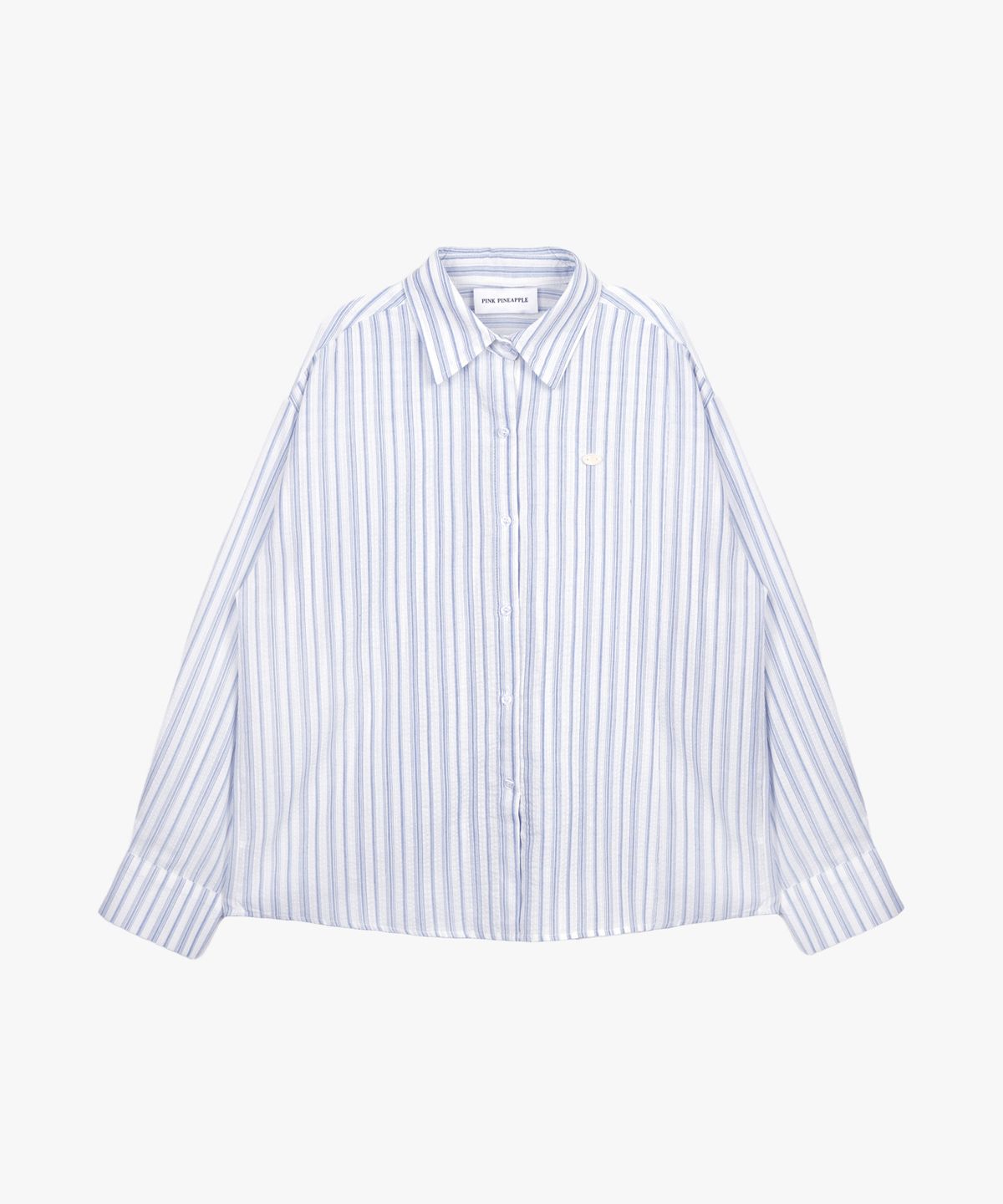 핑크파인애플(PINK PINEAPPLE) CANDY STRIPE OVER SHIRT_SKY BLUE