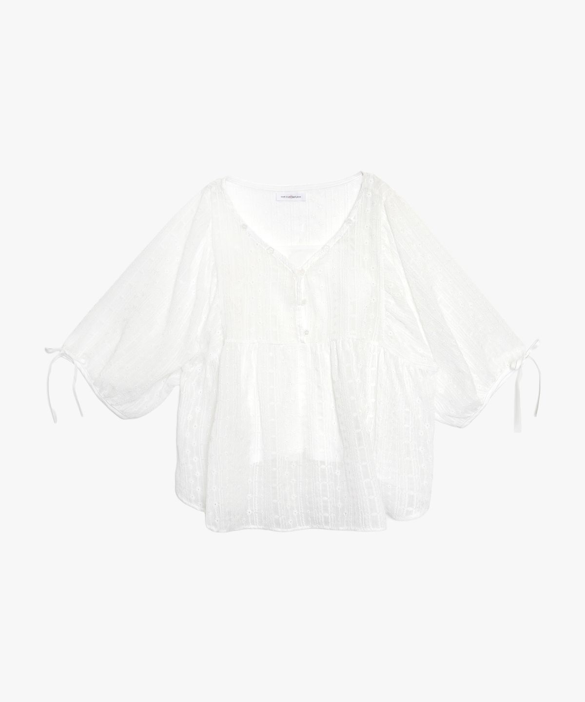 핑크파인애플(PINK PINEAPPLE) SOFT BLOOM HALF BLOUSE_IVORY