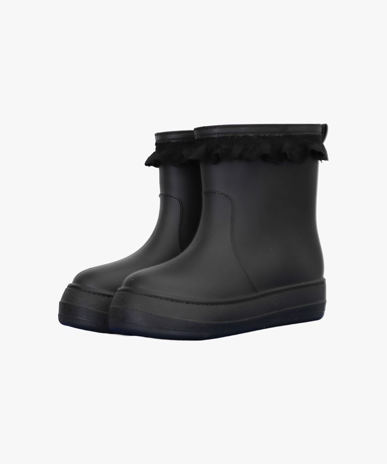 LACE RING RAINBOOTS_BLACK