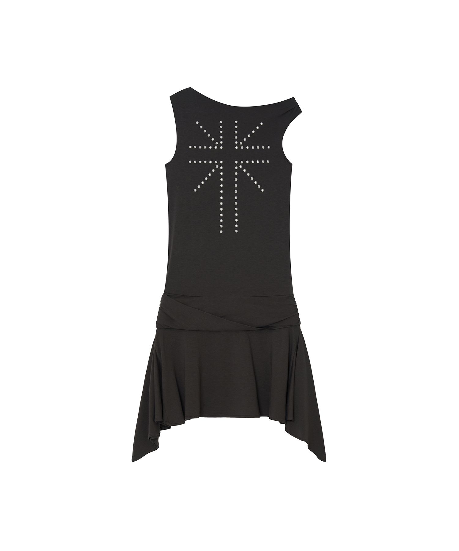 ★KASHIKO★ Asymmetric Stud Onepiece MUSINSA | KASHIKO Asymmetric Stud Onepiece Warm Gray