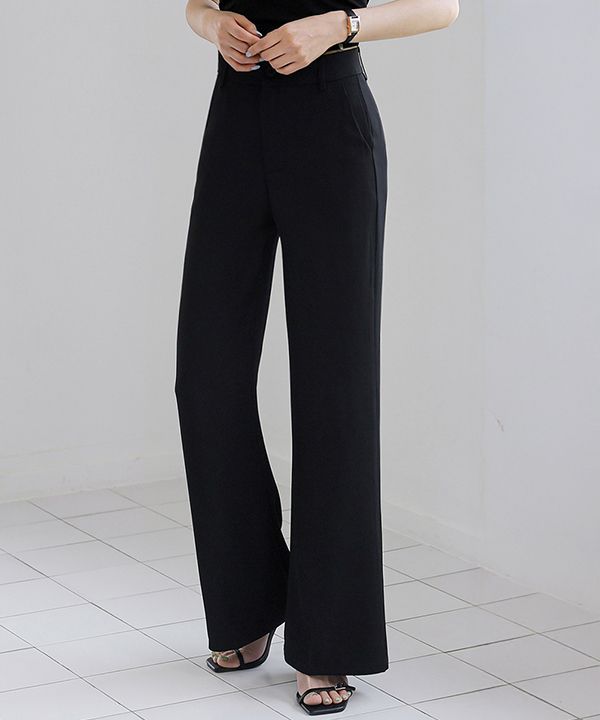MUSINSA | FRENCHCHIC [2PACK] Wrinkle-free Charur basic slacks