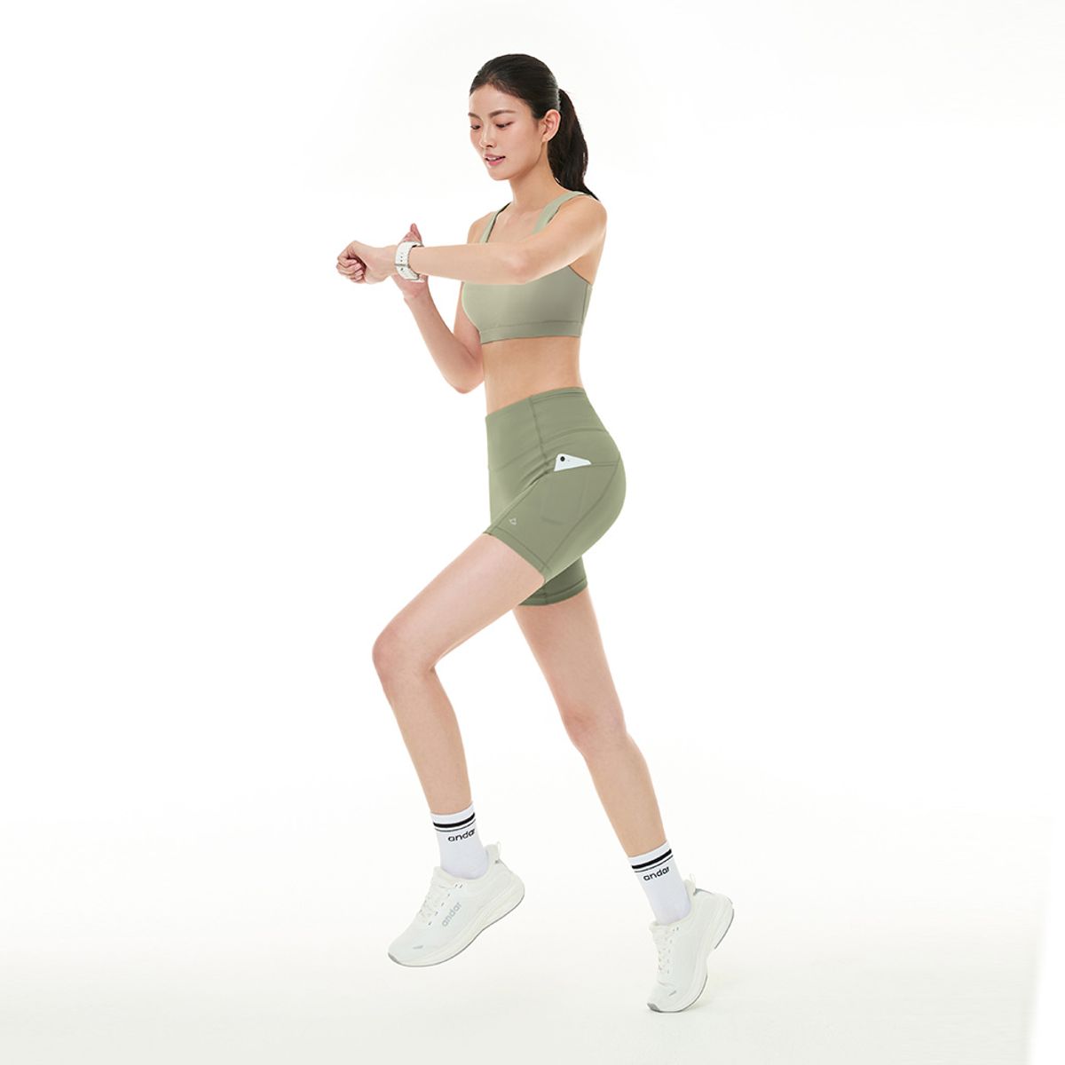 안다르(ANDAR) 에어쿨링 포켓 3.5부 레깅스