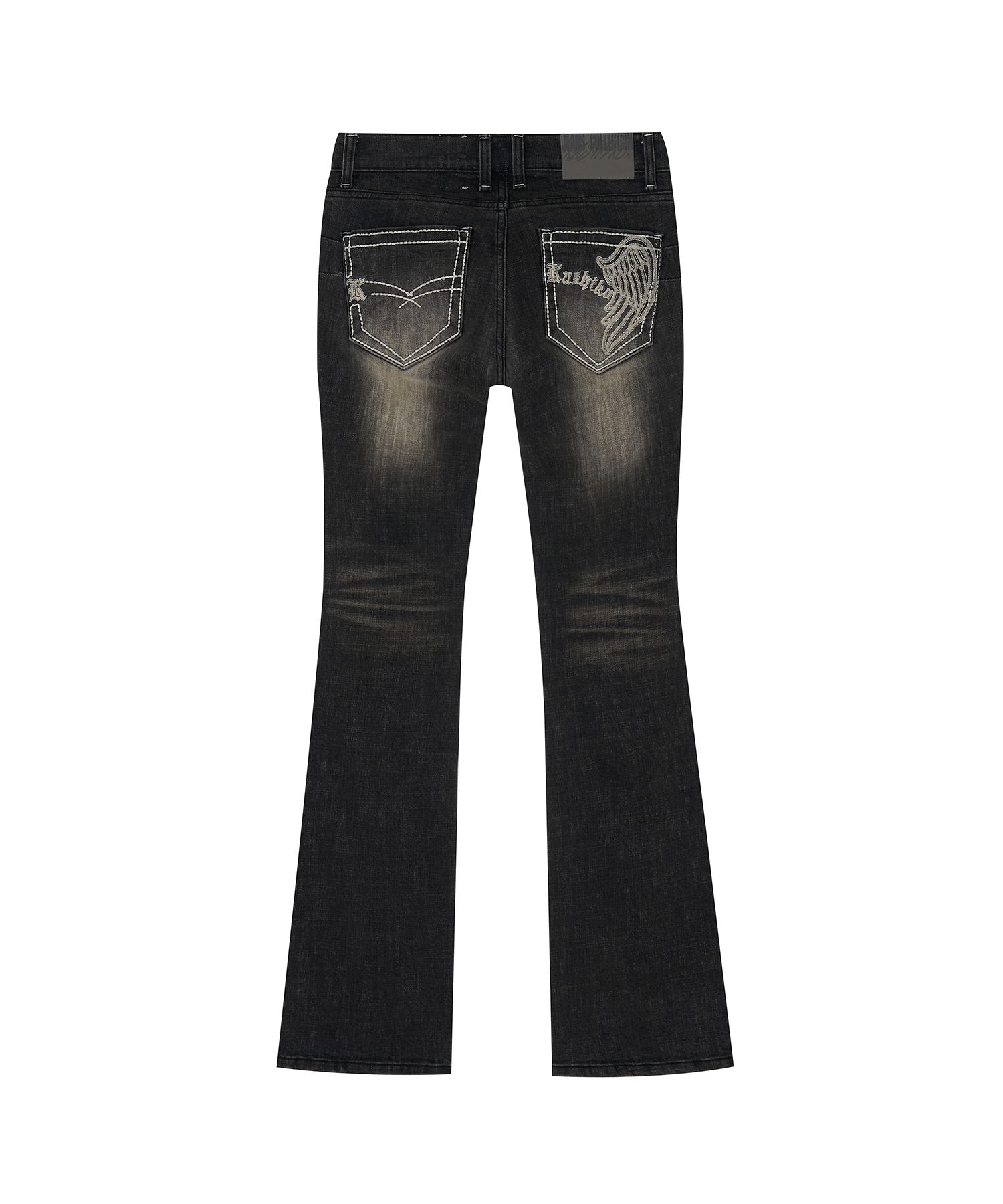 [Kashiko] ★ Lowrise Boots Cut Denim Pants MUSINSA | KASHIKO Lowrise Boots Cut Denim Pants Black