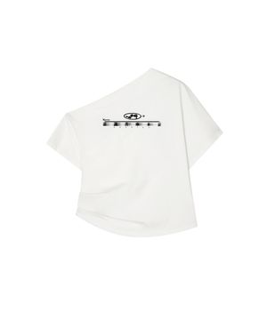 Zen One Shoulder Top White