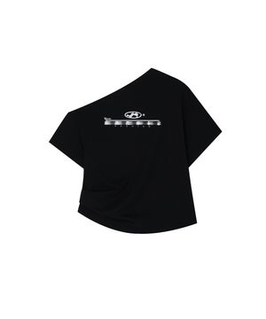 Zen One Shoulder Top Black