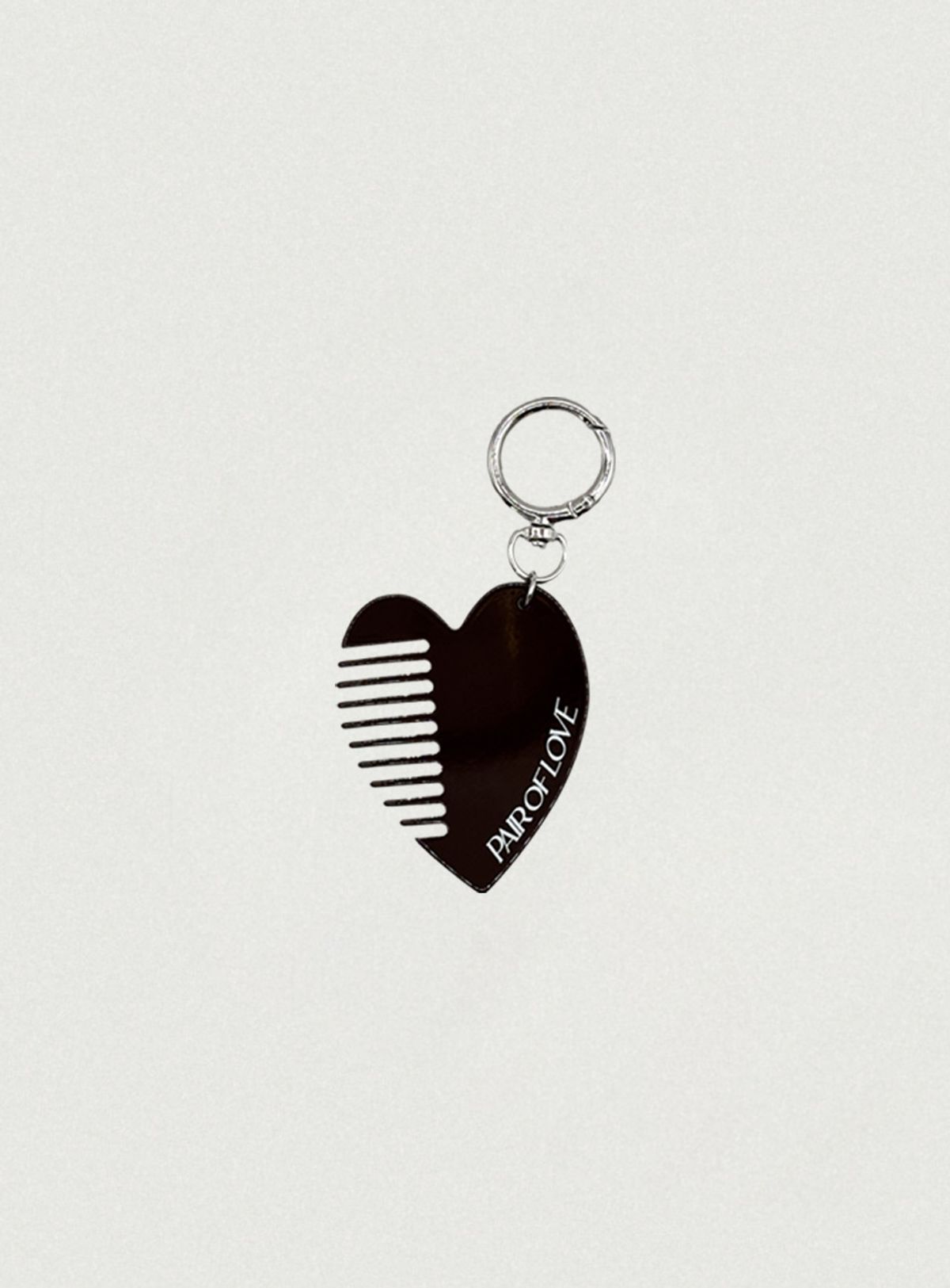 페어오브러브(PAIR OF LOVE) VALENTINE HEART BRUSH KEYRING (BROWN)