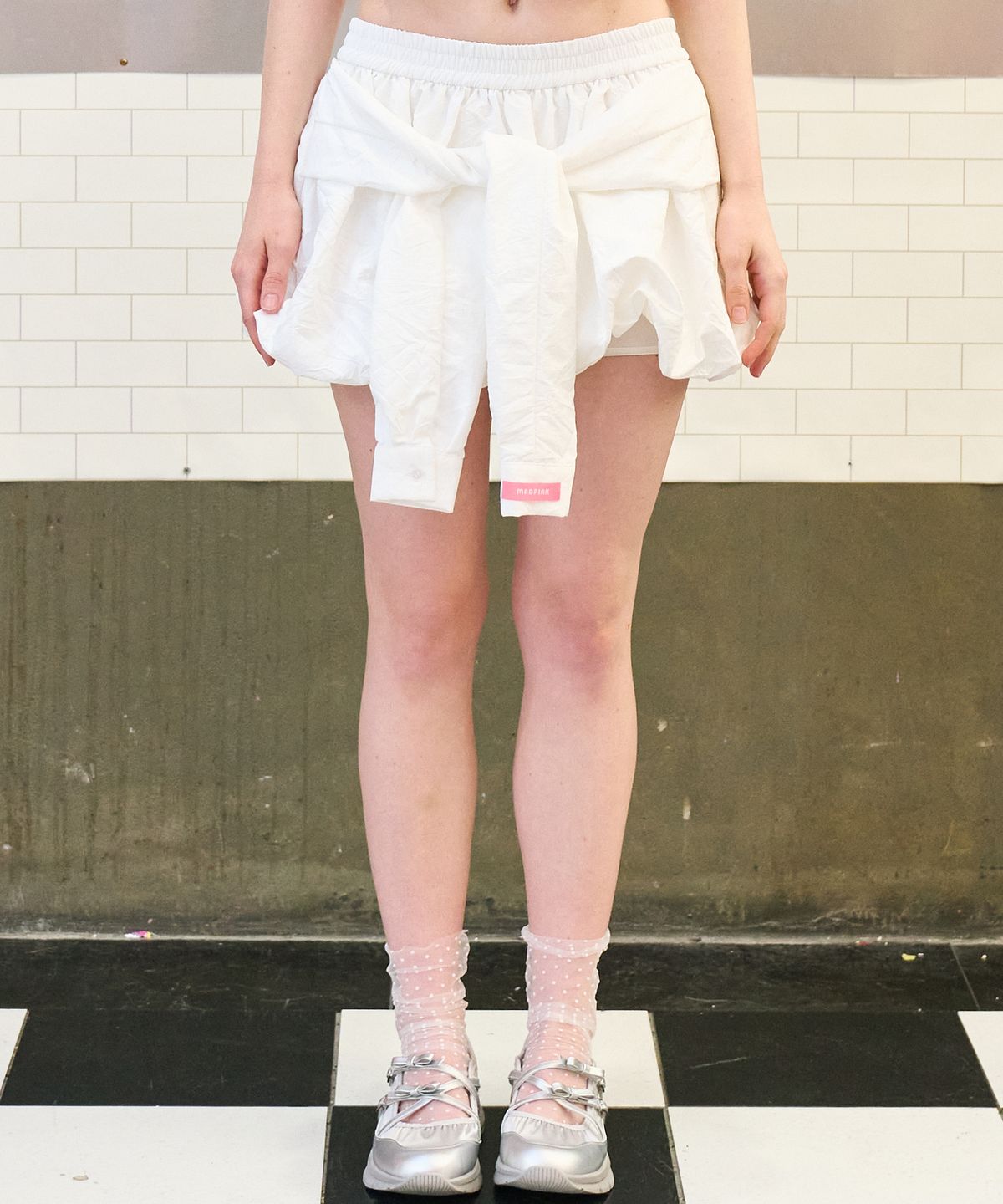 매드핑크(MADPINK) SHIRT BALLOON SKIRT WHITE
