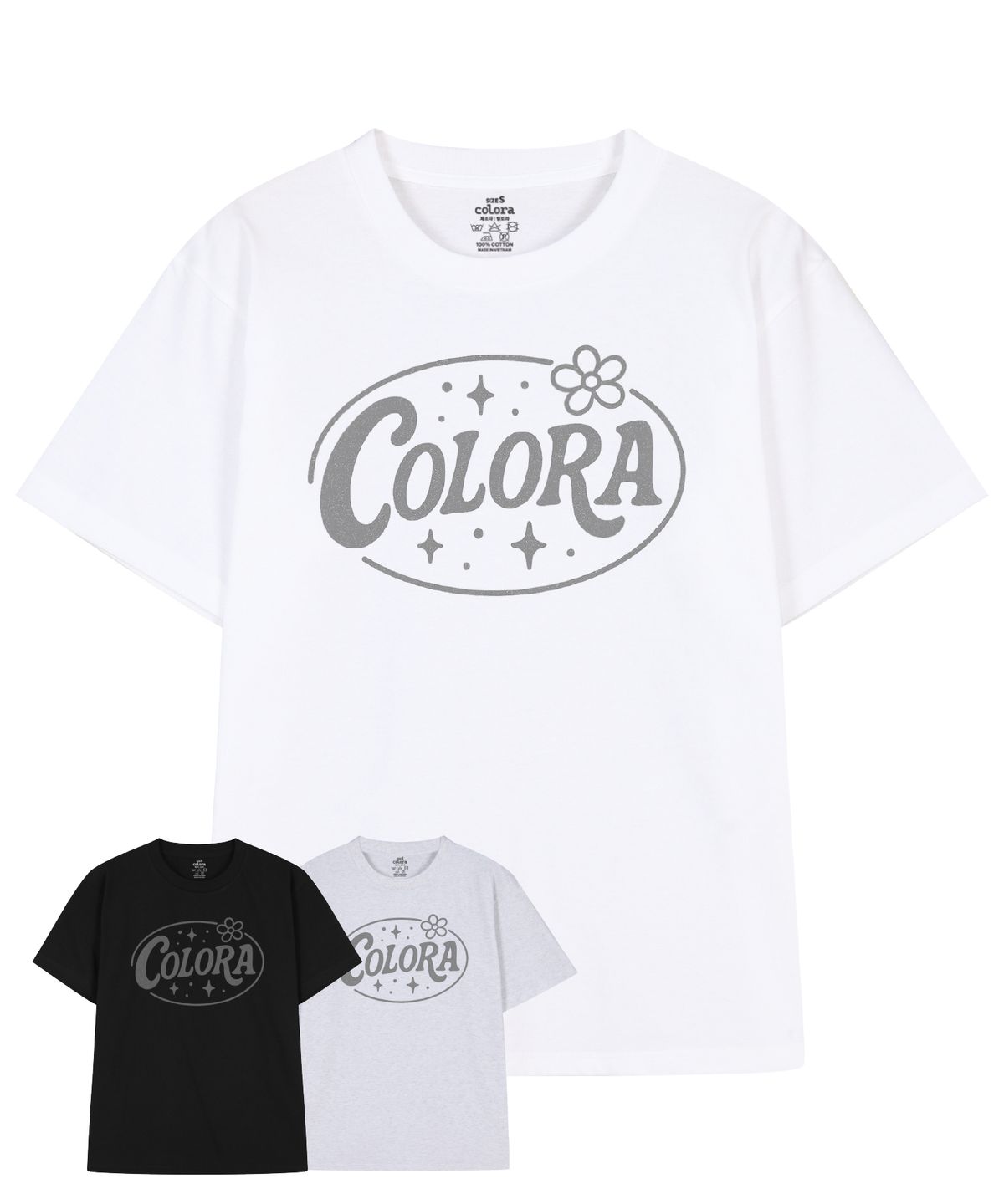 컬로라(COLORA) 컬로라 큐트 로고 반팔 티셔츠 (3color)