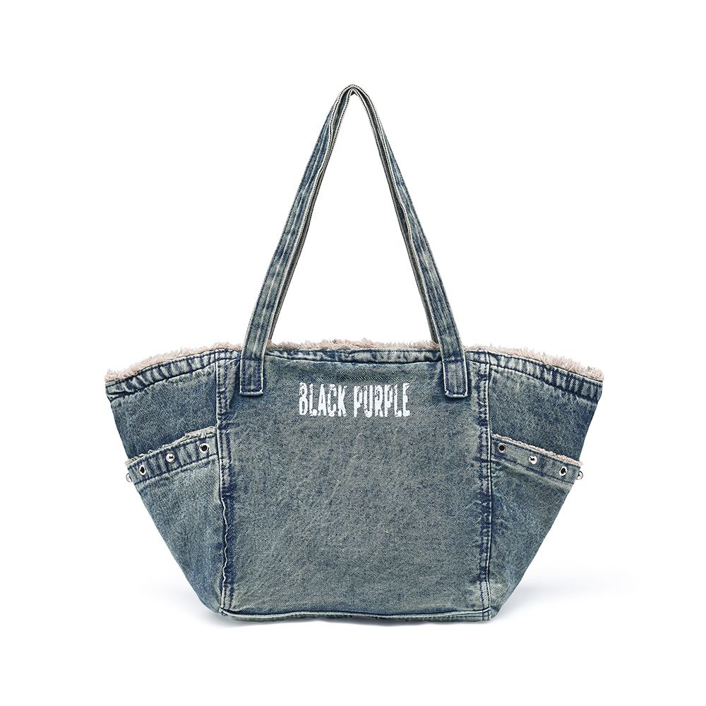 【BLACKPURPLE】25SS★ Denim Fringe Shoulder Bag MUSINSA | BLACK PURPLE Denim Fringe Shoulder Bag