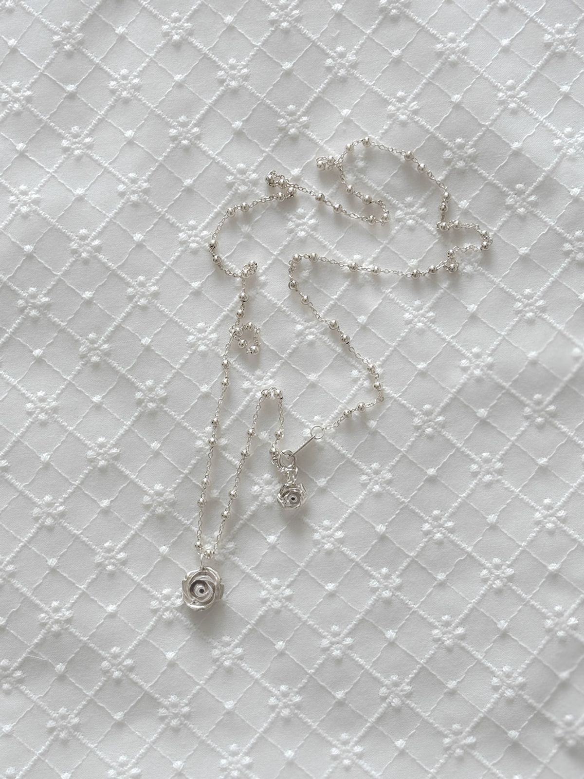 페어오브러브(PAIR OF LOVE) [925SILVER]ANGEL ROSE ROSE NECKLACE