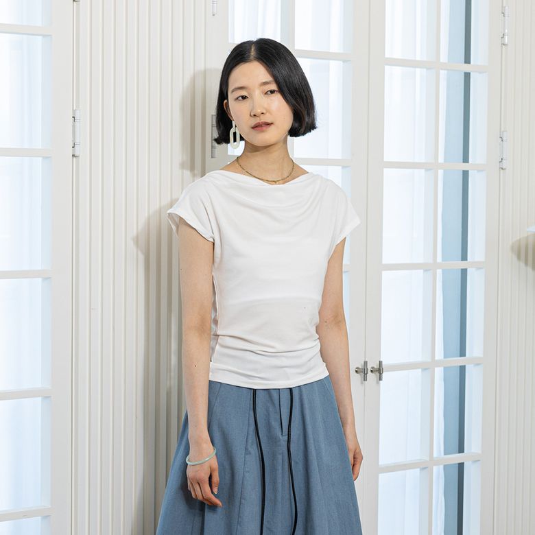 LS_Drawstring back top_WHITE