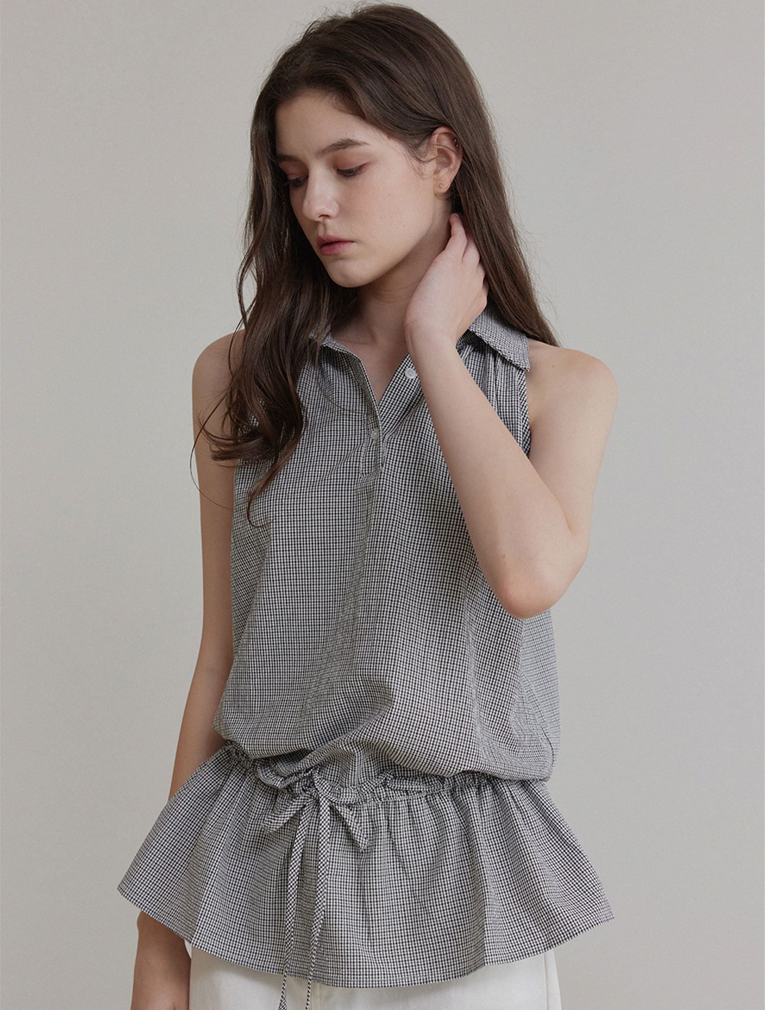 MUSINSA | TWEE Emkin Kara Flare Blouse