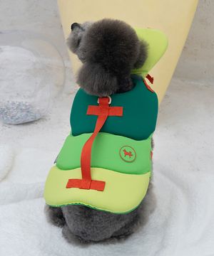 강아지 플로트 구명조끼 수영복 포레스트