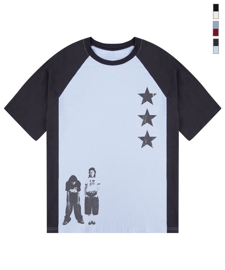 [UNISEX]3 STAR 래글런 반팔티_3color
