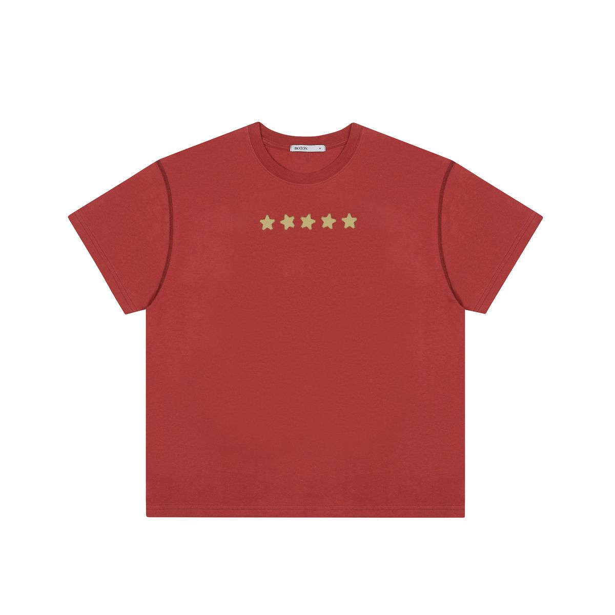 도톤(DOTON) STARING CROP T-SHIRTS(Brick red)