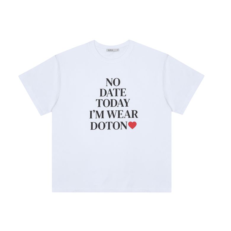 NO DATE TODAY CROP T-SHIRTS(White)