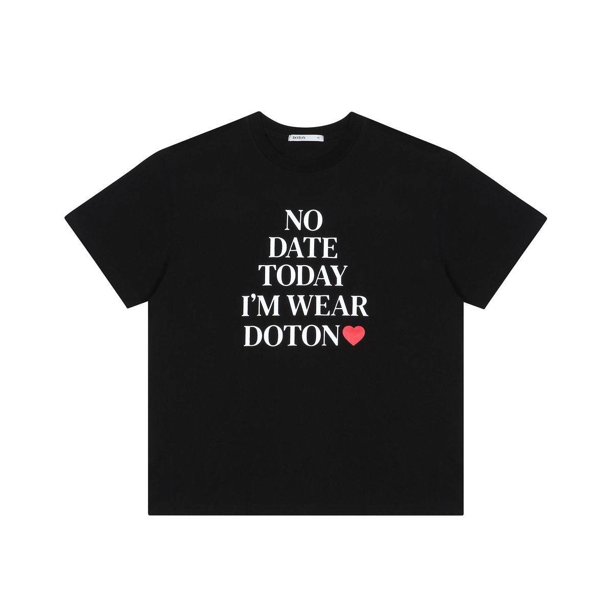 도톤(DOTON) NO DATE TODAY CROP T-SHIRTS(Black)
