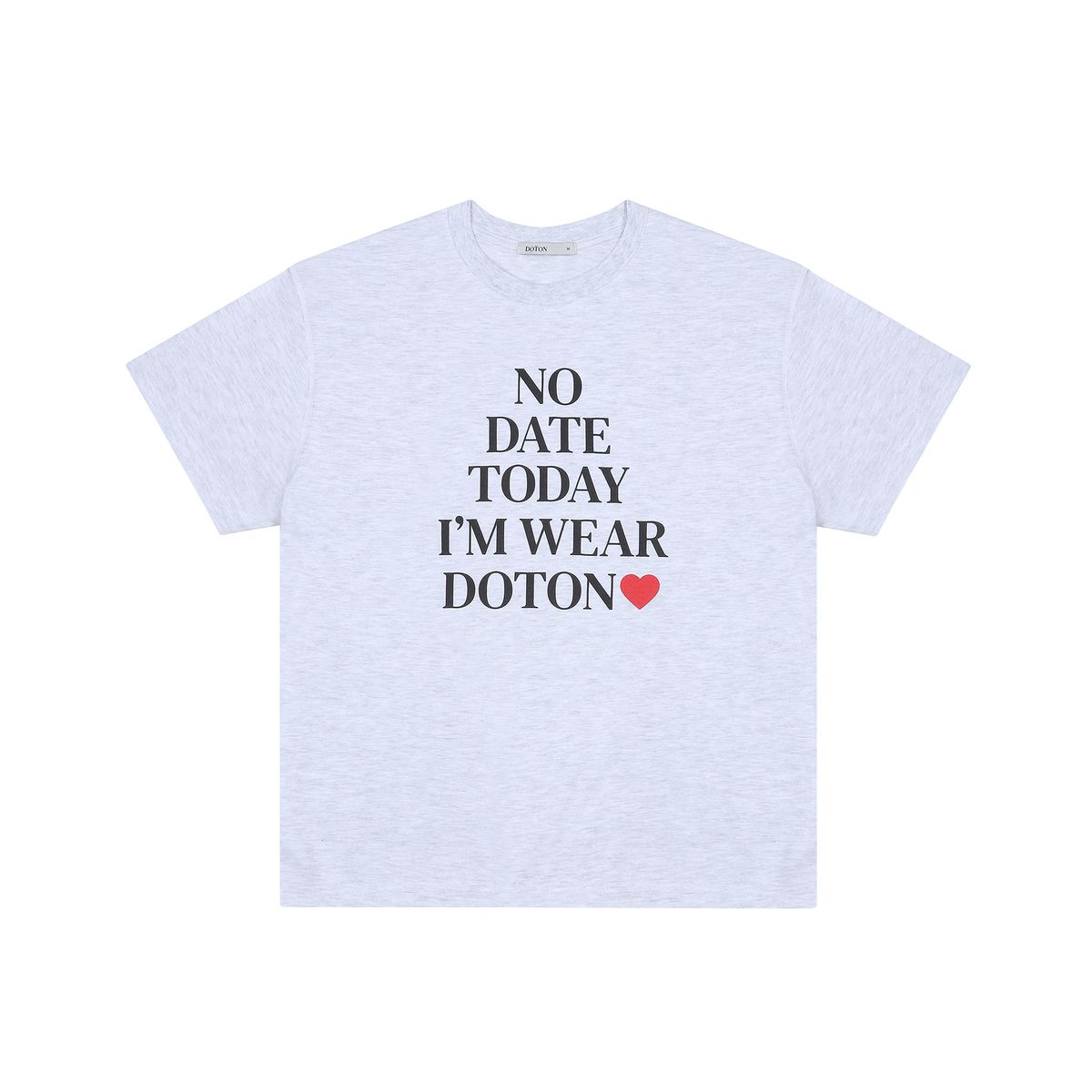 도톤(DOTON) NO DATE TODAY CROP T-SHIRTS(1% Melange)
