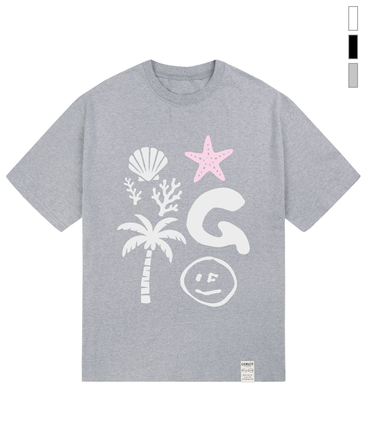 그레이버(GRAVER) [UNISEX]G BEACH 반팔티_3color