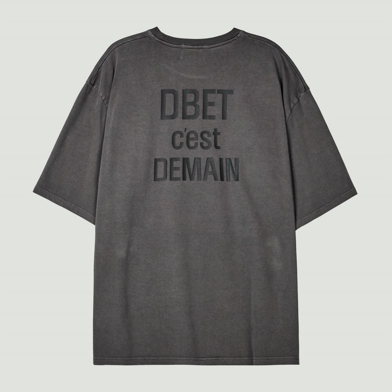 DE 피그먼트 반팔 OVER FIT (차콜)