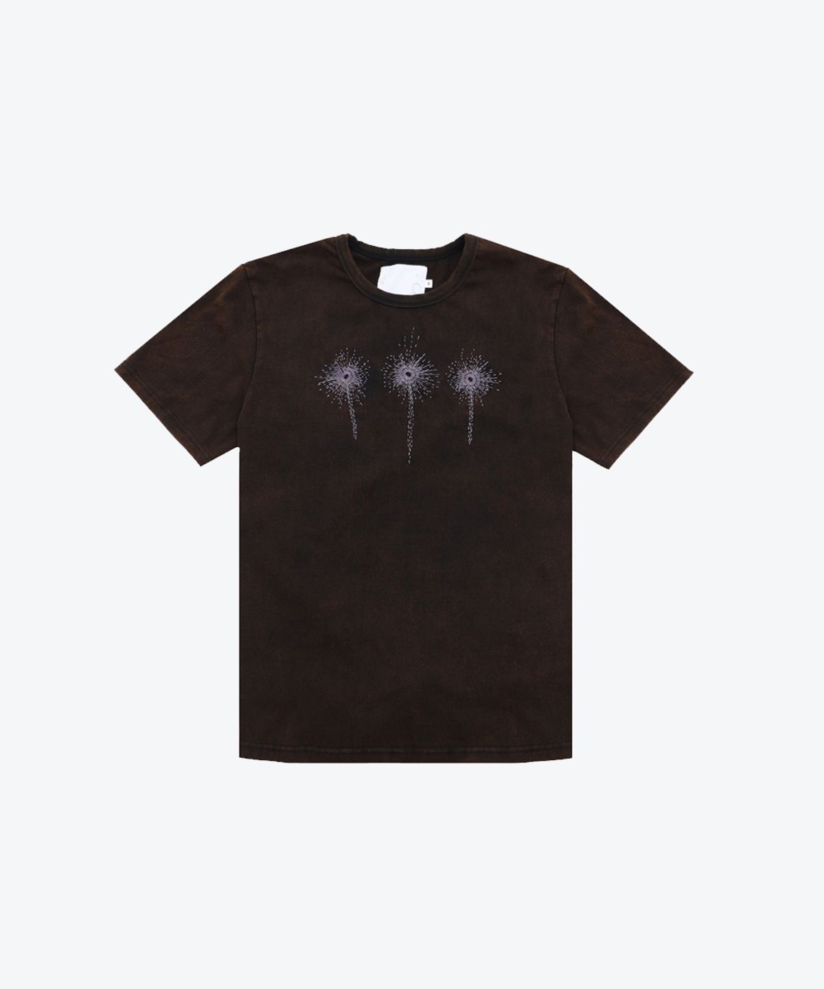 음양(EYC) Wild Flowers Embroidery T-shirt (Washed black)