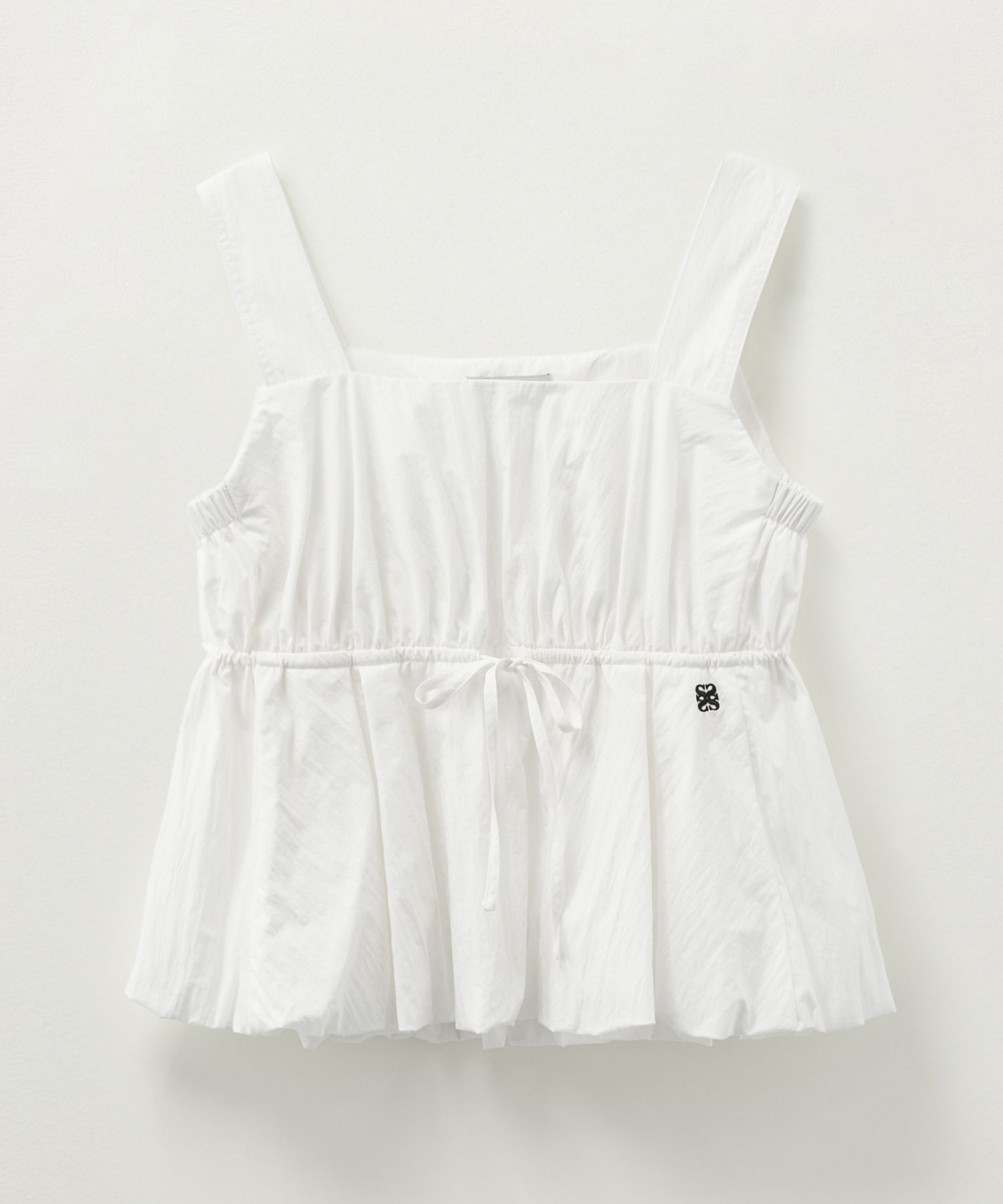 MUSINSA公式 | SATUR (W) Balloon Peplum Sleeveless Top White