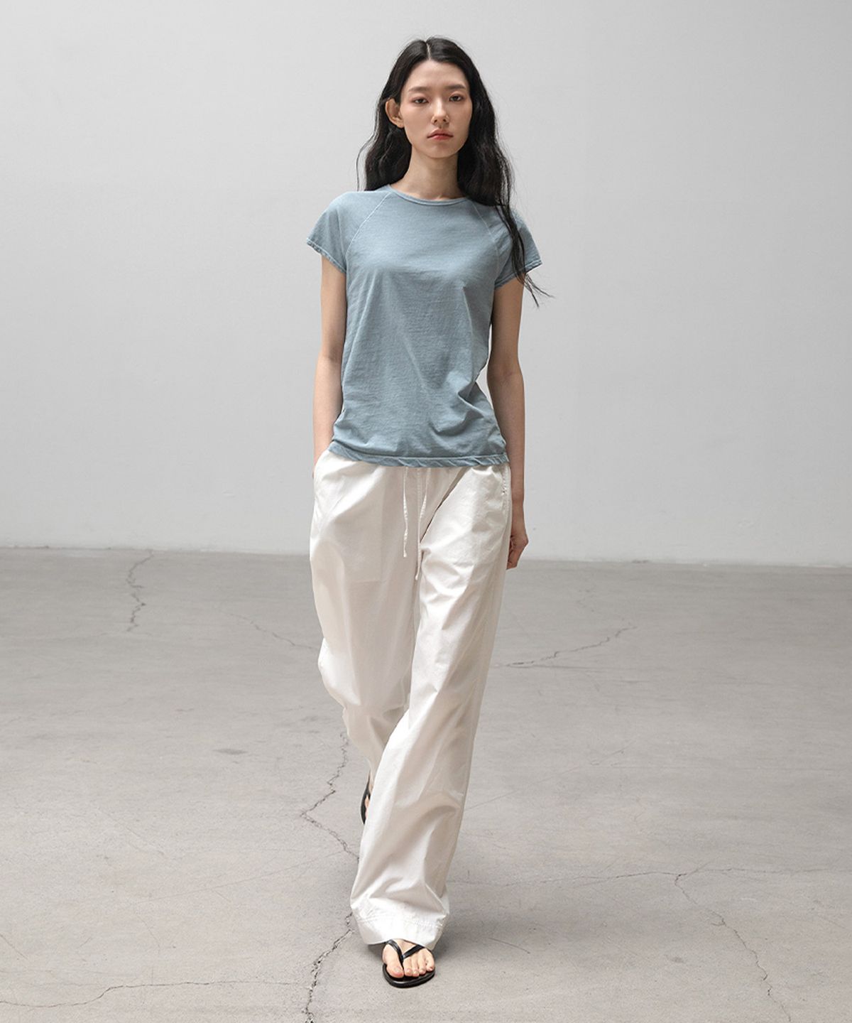어나더오피스 우먼(ANOTHER OFFICE WOMEN) w. Drawstring Easy Pants (Off White)