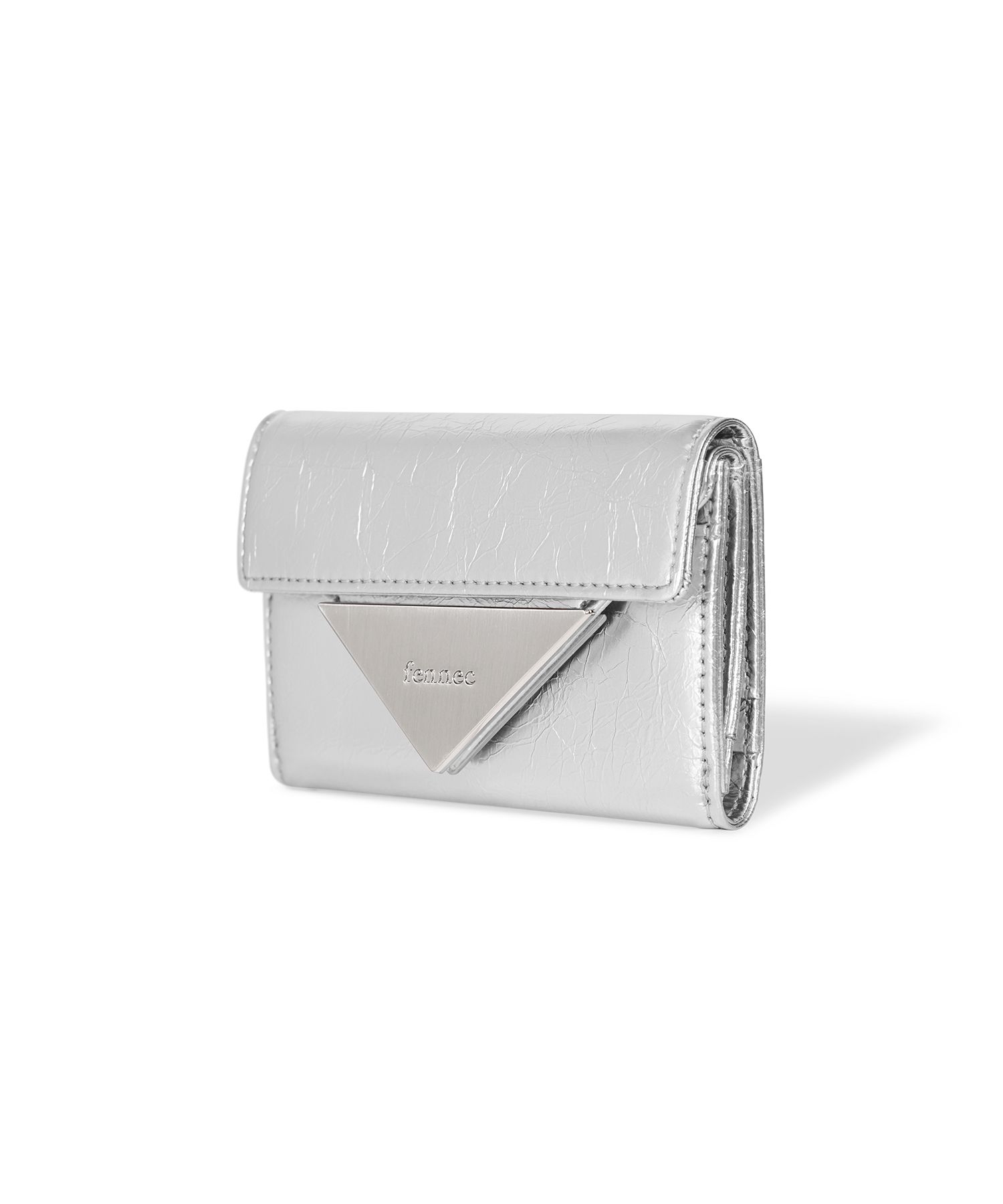 ● FENNEC ● CRINKLE TRIANGLE DOCO WALLET MUSINSA | fennec CRINKLE TRIANGLE DOCO WALLET - SILVER