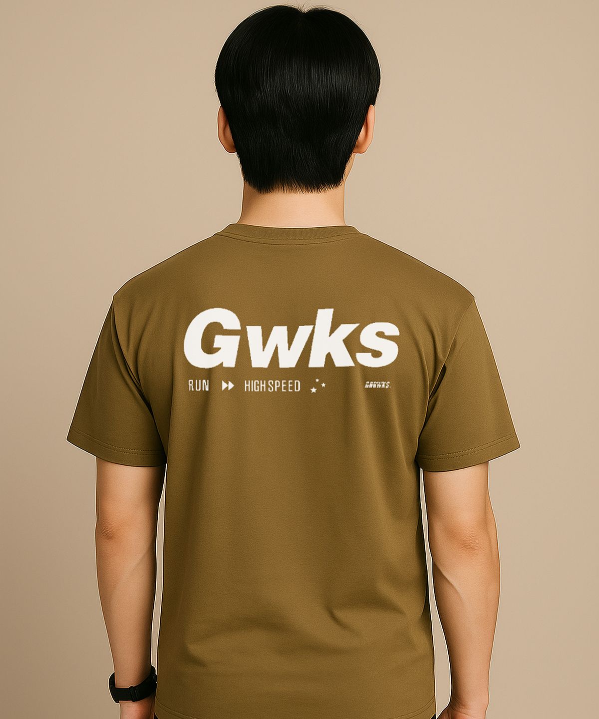 제네럴웍스(GENERAL WORKS) G-25-SS-720 프린팅 반팔 티셔츠_다크베이지