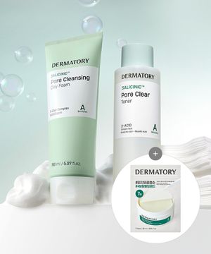 [SET] 살리시닉 포어 클리어 토너 + 살리시닉 포어 클렌징 클레이 폼 [증정] 멜팅패드7매